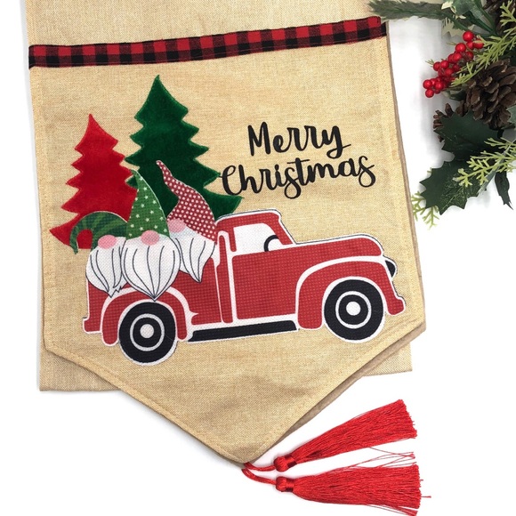 Merry Christmas table runner Cotton 3D holidays - Picture 8 of 10